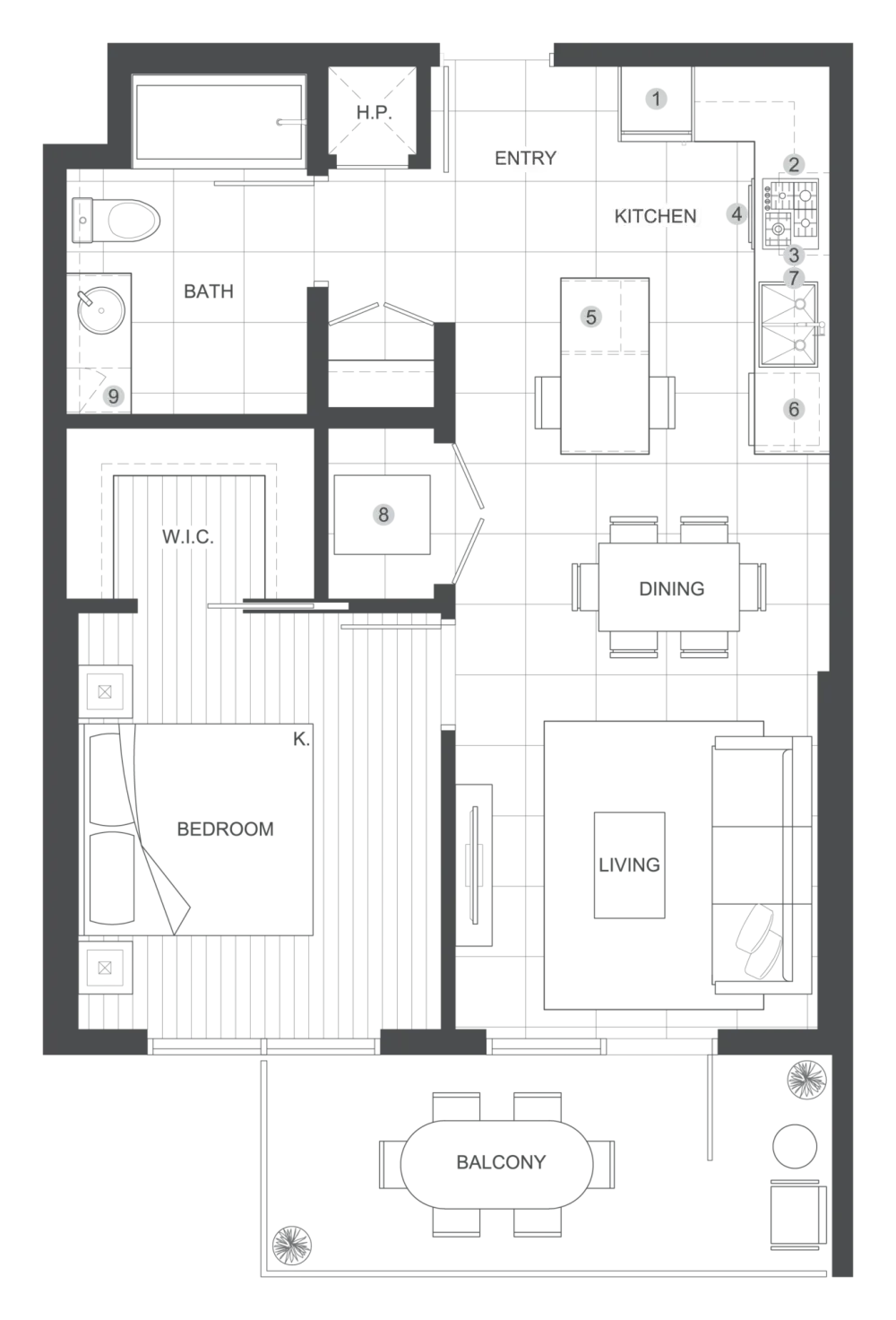 1-xonali kvartira Yashnabad, Tashkent — 34.8 m², 5 / 18 qavat — 4-reja