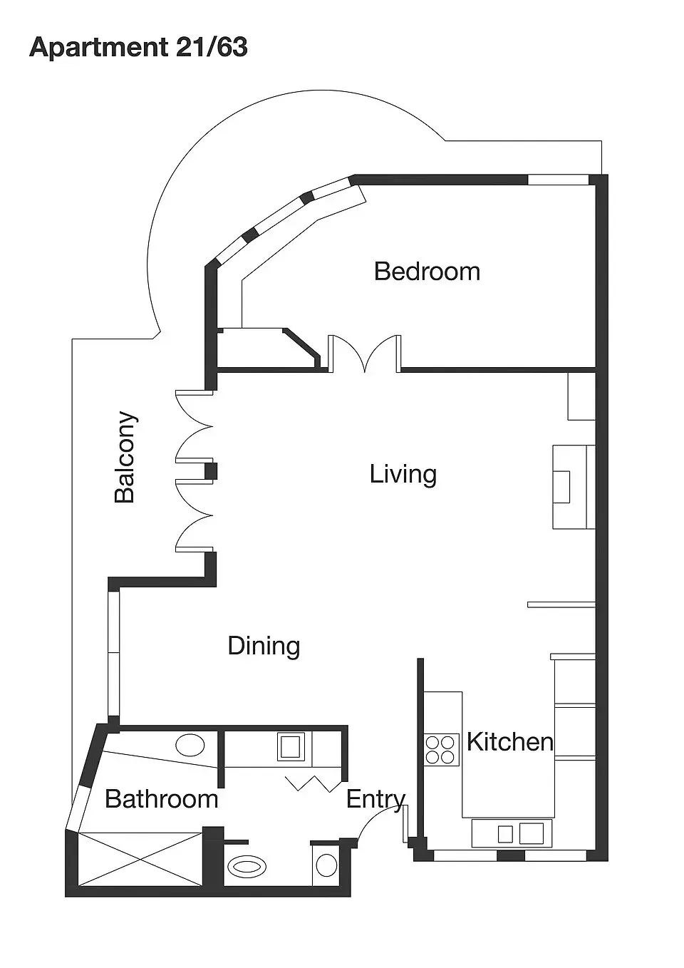 1-xonali kvartira Yashnabad, Tashkent — 38 m², 5 / 18 qavat — 11-reja