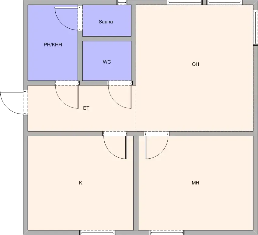 3-xonali kvartira Mirabad, Tashkent — 60.5 m², 8 / 4 qavat — 11-reja