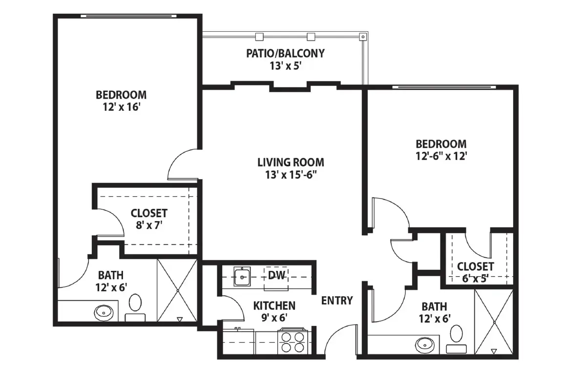 3-xonali kvartira Mirabad, Tashkent — 60.5 m², 8 / 4 qavat — 7-reja