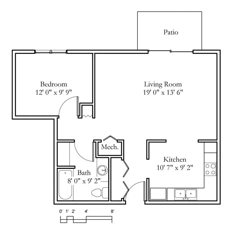 1-xonali kvartira Mirabad, Tashkent — 33.1 m², 12 / 24 qavat — 4-reja